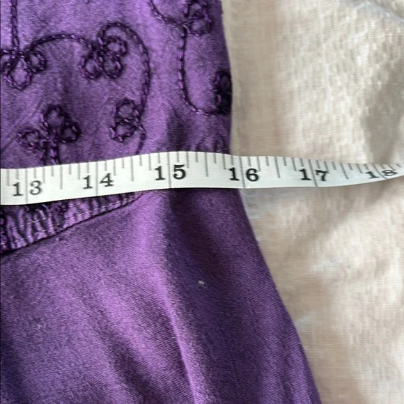 Elegant Purple Sleeveless Dress - Picture 6 of 12